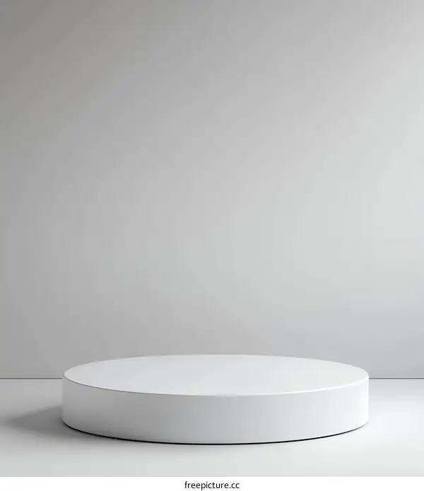 Simple White Round Display Stand