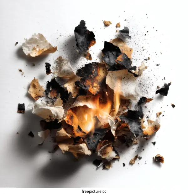 Burning Paper Abstract Photography