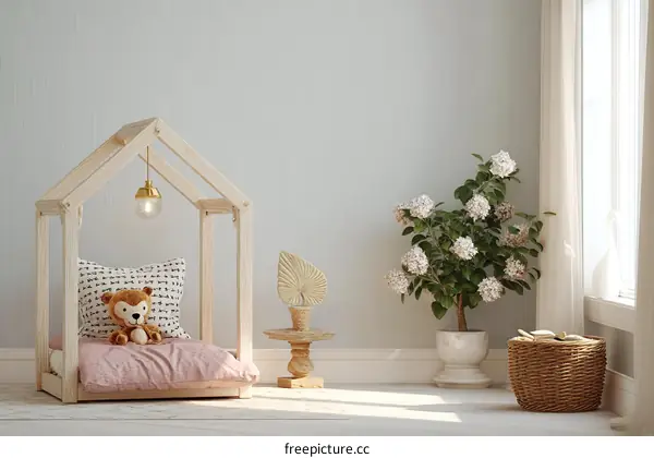 Wooden Playhouse Kids Room Decor