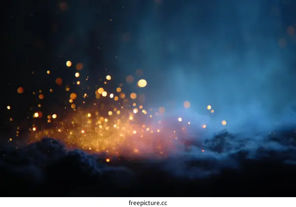 Abstract Bokeh Background with Sparkling Effects