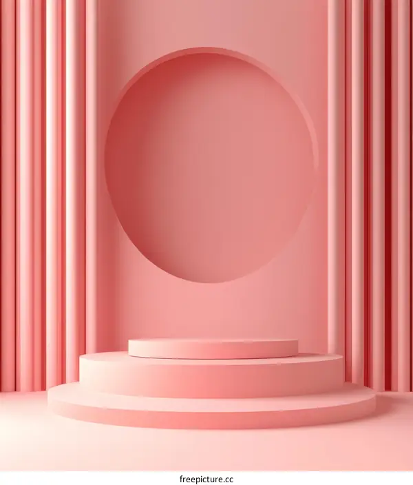 Minimalist Pink Geometric Product Display