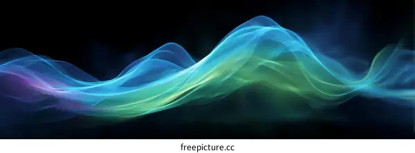 Abstract Flowing Waves of Light and Color