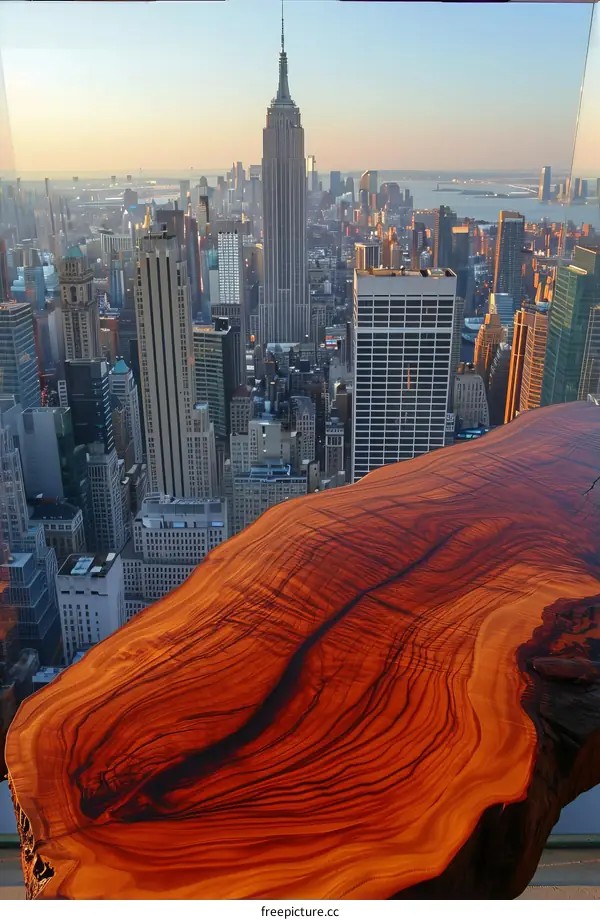 New York City skyline from the Edge observation deck at Hudson Yards