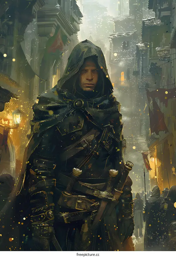 Medieval Warrior in a Desolate City