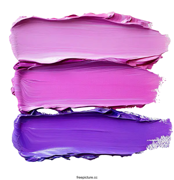 [Transparent Background PNG]Abstract Paint Strokes of Pink and Purple Hues