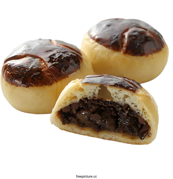 [Transparent Background PNG]Japanese pastry filled with chocolate