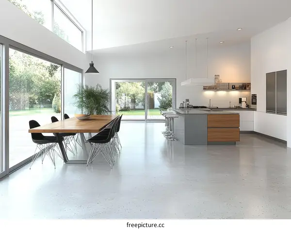 Modern Open-Concept Kitchen and Dining Area