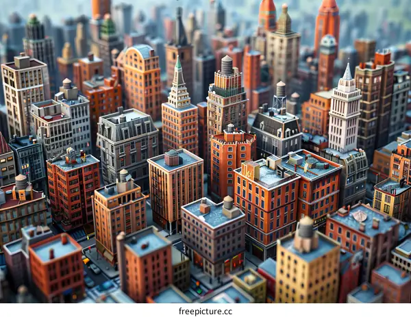 Detailed Urban Cityscape Illustration