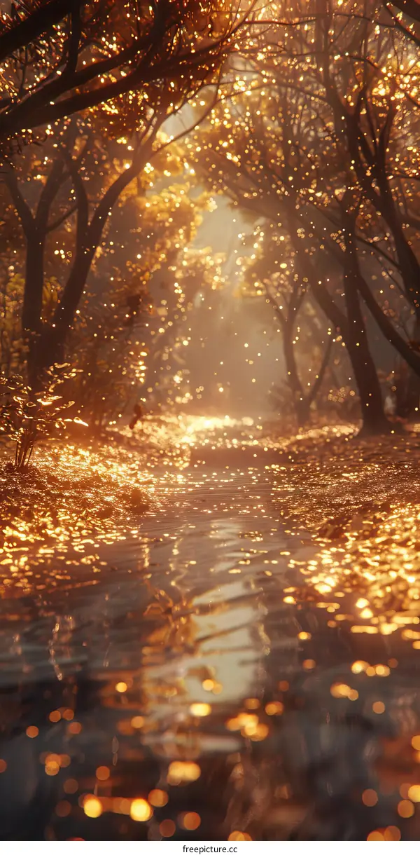 The golden path through enchanted woods