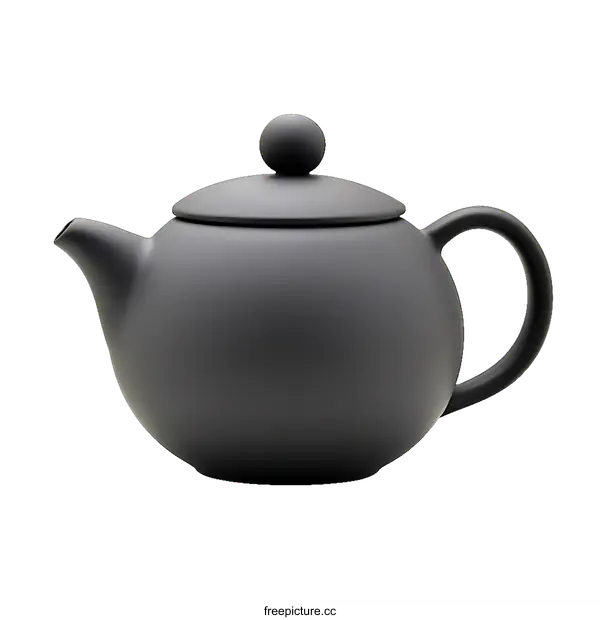 [Transparent Background PNG]Modern Black Teapot Design Illustration