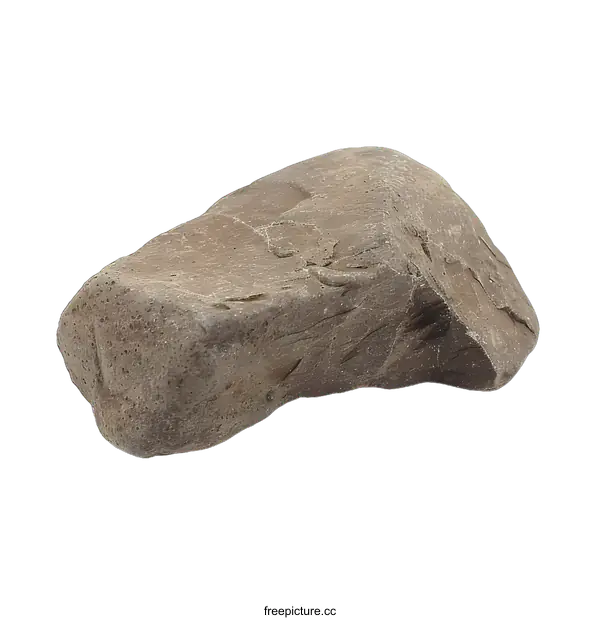 [Transparent Background PNG]Gray Rock Isolated on White Background