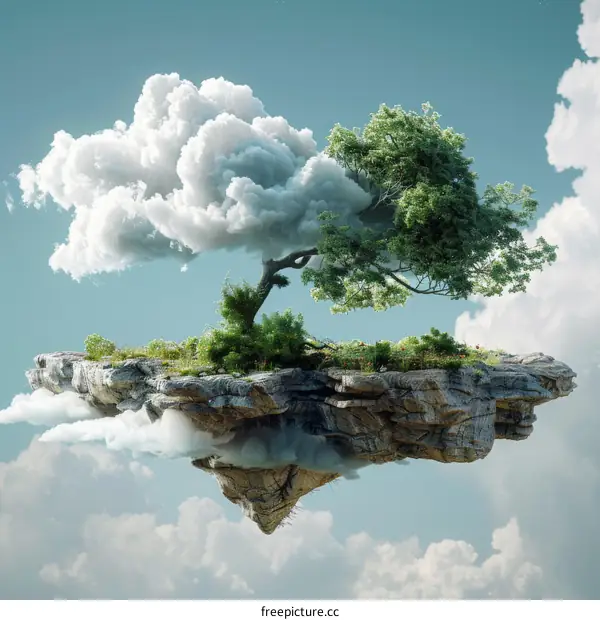 Sky Island: A Fantasy Landscape