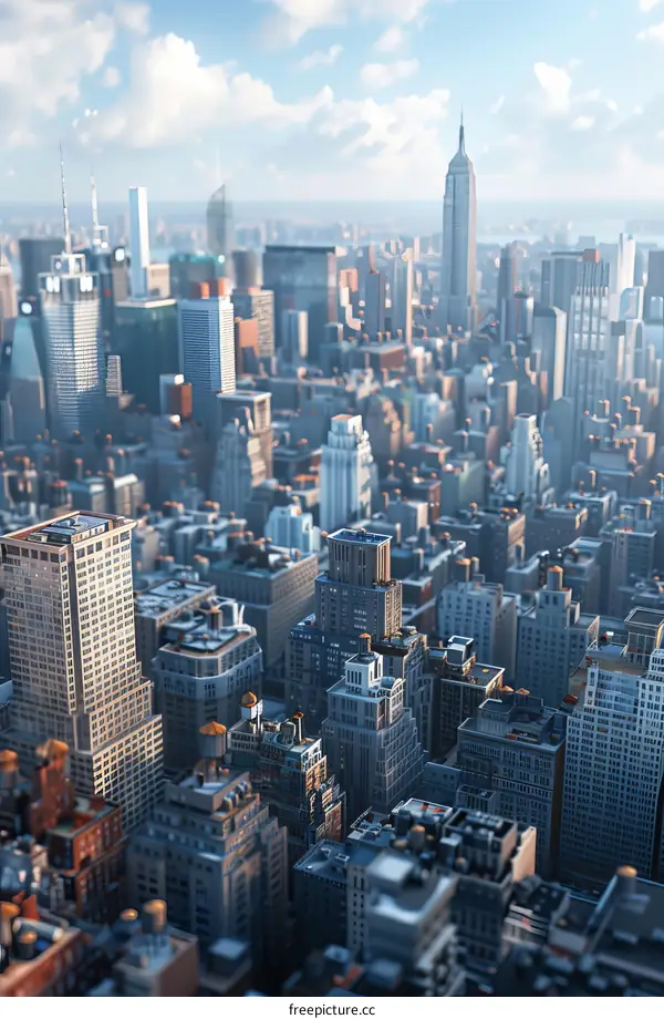 Manhattan Skyline with Majestic River