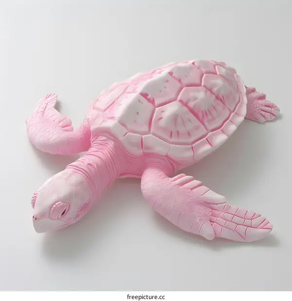 Pink Sea Turtle Sculpture