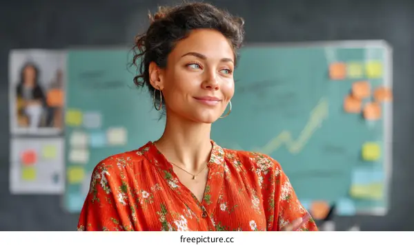 Confident Woman in a Meeting Room