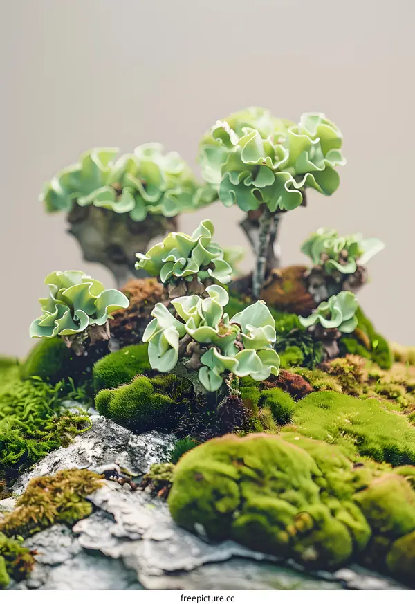 Close Up of Green Moss and Plants