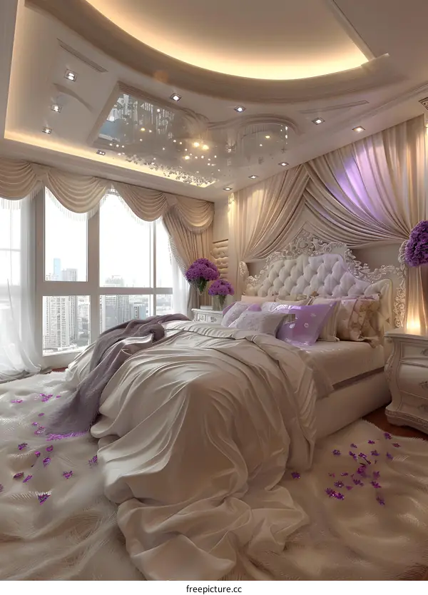 Purple Princess Style Bedroom