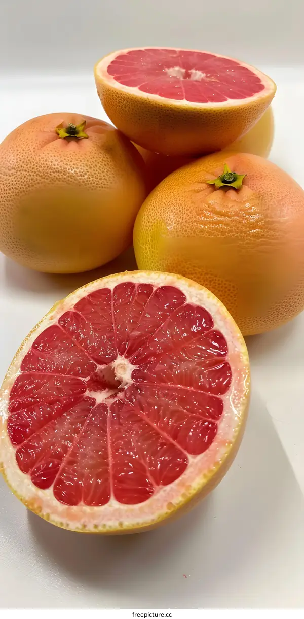 Close Up of Juicy Grapefruit Fruit