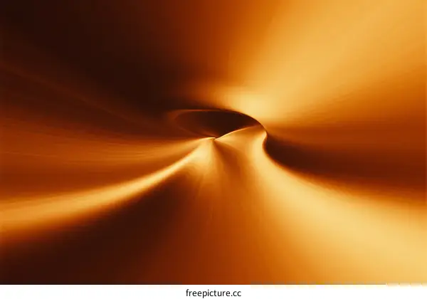Golden Abstract Swirl with Dynamic Light Rays and Vortex Pattern