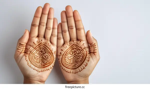 henna tattoo on hands
