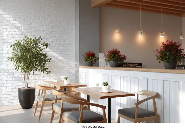 Cozy Cafe Interior Design Illustration