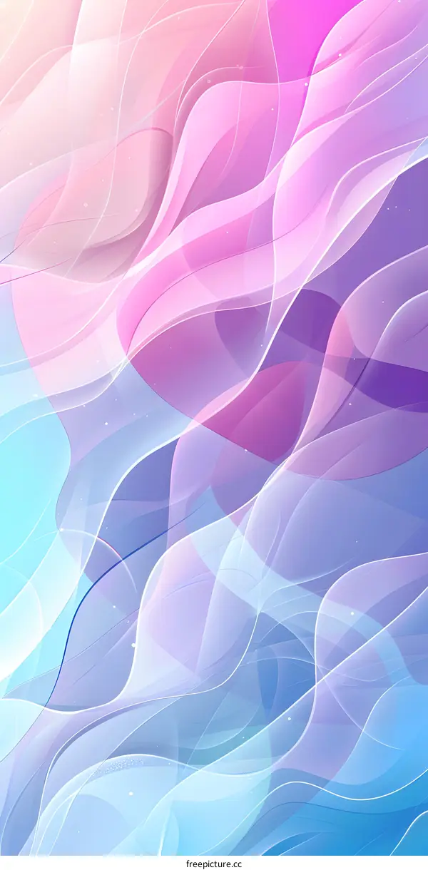 Abstract Background with Wavy Lines in Pastel Colors