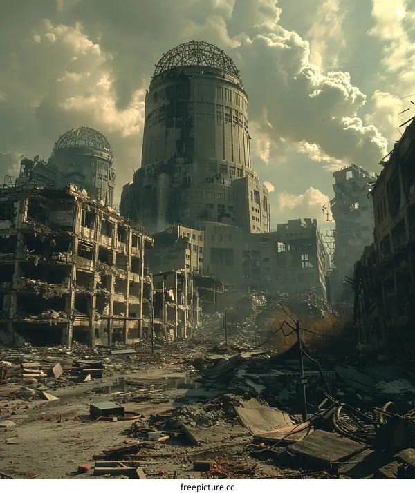 Ruins of a City after a Nuclear War