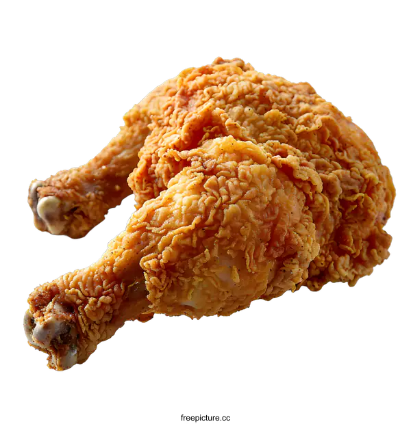 [Transparent Background PNG]Crispy Fried Chicken Drumsticks on White