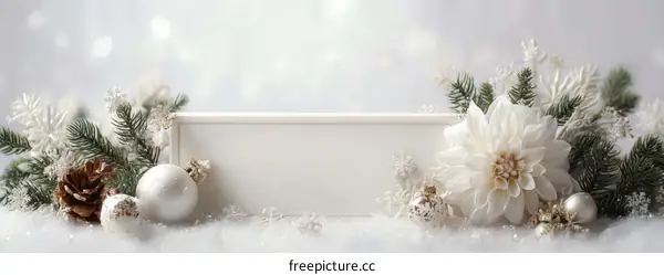 Elegant White Christmas Decoration Display