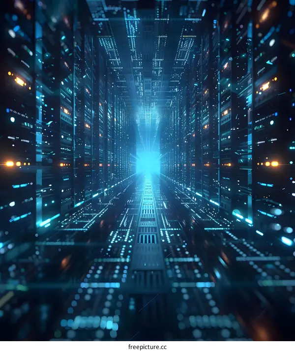 Server Room Futuristic Technology