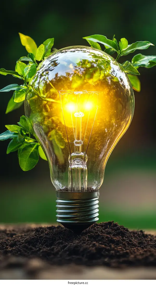 Sustainable Energy Light Bulb Concept