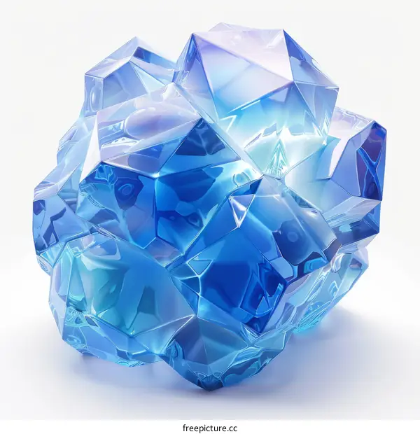 Blue crystal mineral