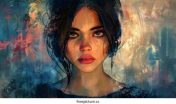 Portrait of a Woman with Intense Eyes