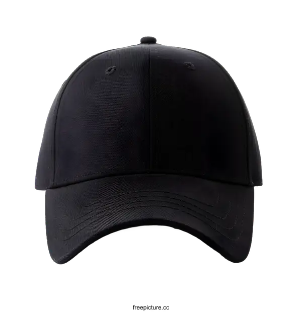 [Transparent Background PNG]Black Baseball Cap Isolated on White Background