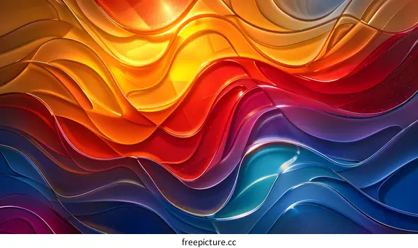 Colorful abstract waves background
