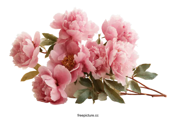 [Transparent Background PNG]Beautiful Pink Peony Bouquet Arrangement
