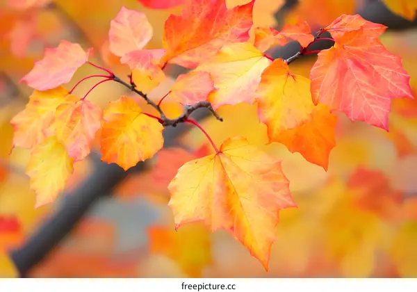 Autumn Leaves Closeup View