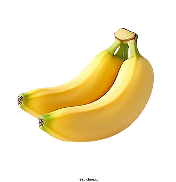 [Transparent Background PNG]Fresh Bananas Close Up