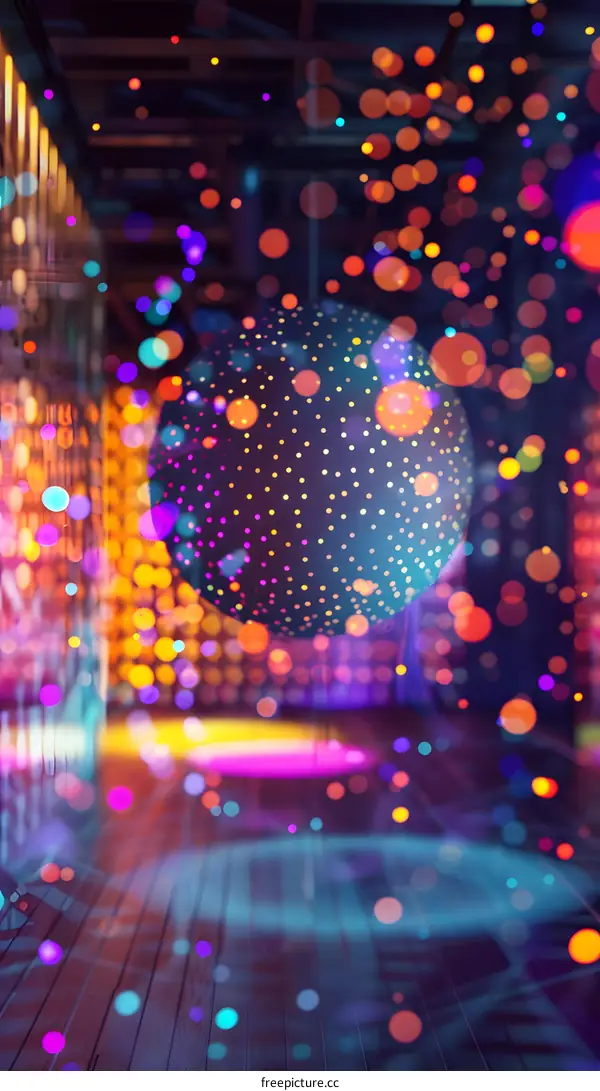 Abstract Blurred Lights Bokeh Background