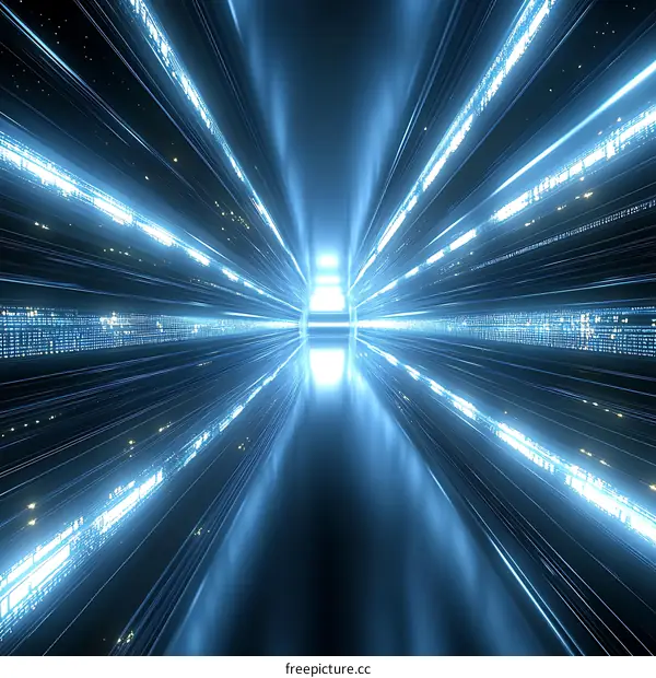 Digital Futuristic Tunnel