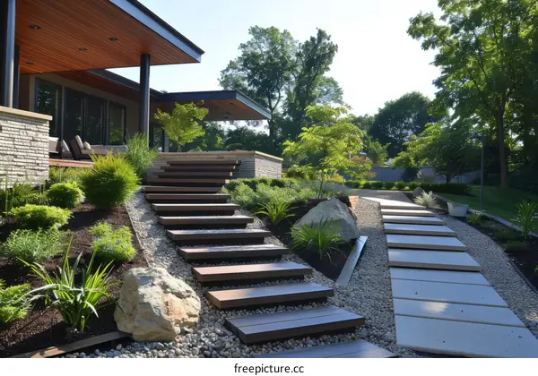 Elegant Modern Home With Stone Exterior and Wood Details