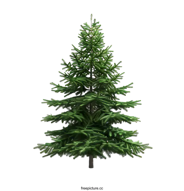[Transparent Background PNG]Green Fir Tree Isolated On White Background