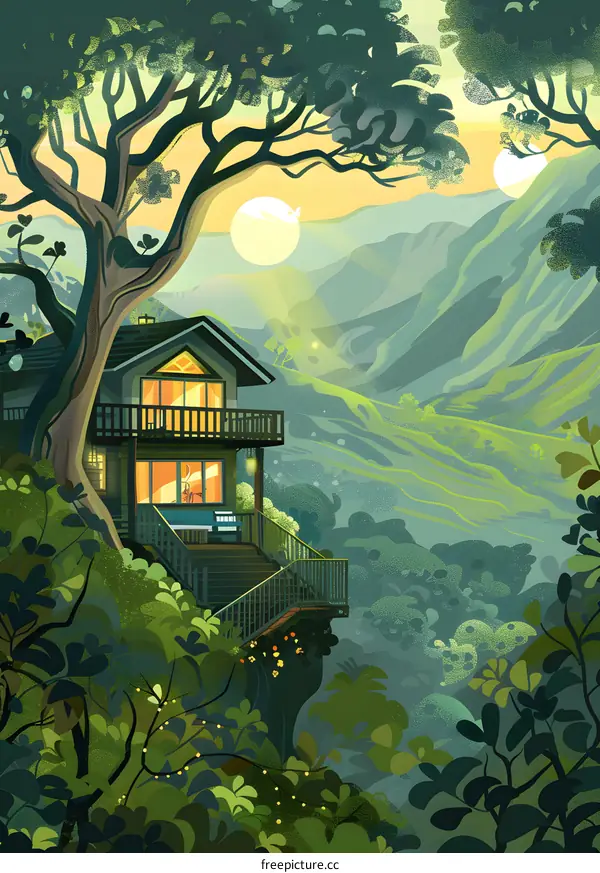 A Cozy Cabin in the Mountains with a View