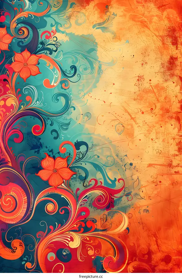 Grunge Floral Background