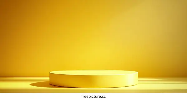 Yellow Abstract Product Display Stand