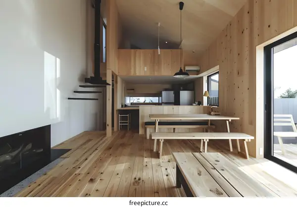 Modern Minimalist Japanese Style Wooden House Interior Design