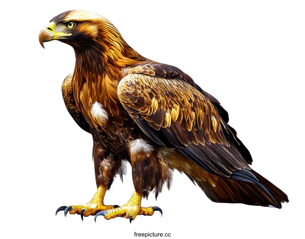 [Transparent Background PNG]Golden Eagle Detailed Portrait