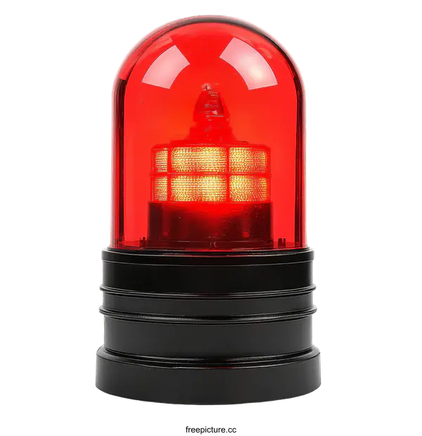 [Transparent Background PNG]Red Warning Light for Safety
