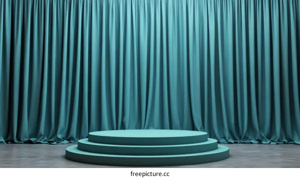 Teal Stage Product Display Stand