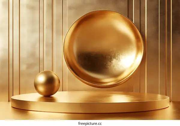 Luxury Gold Geometric Display Background